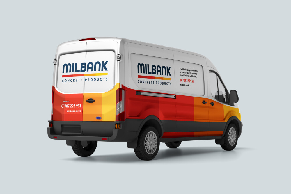 Milbank brand refresh- van graphic