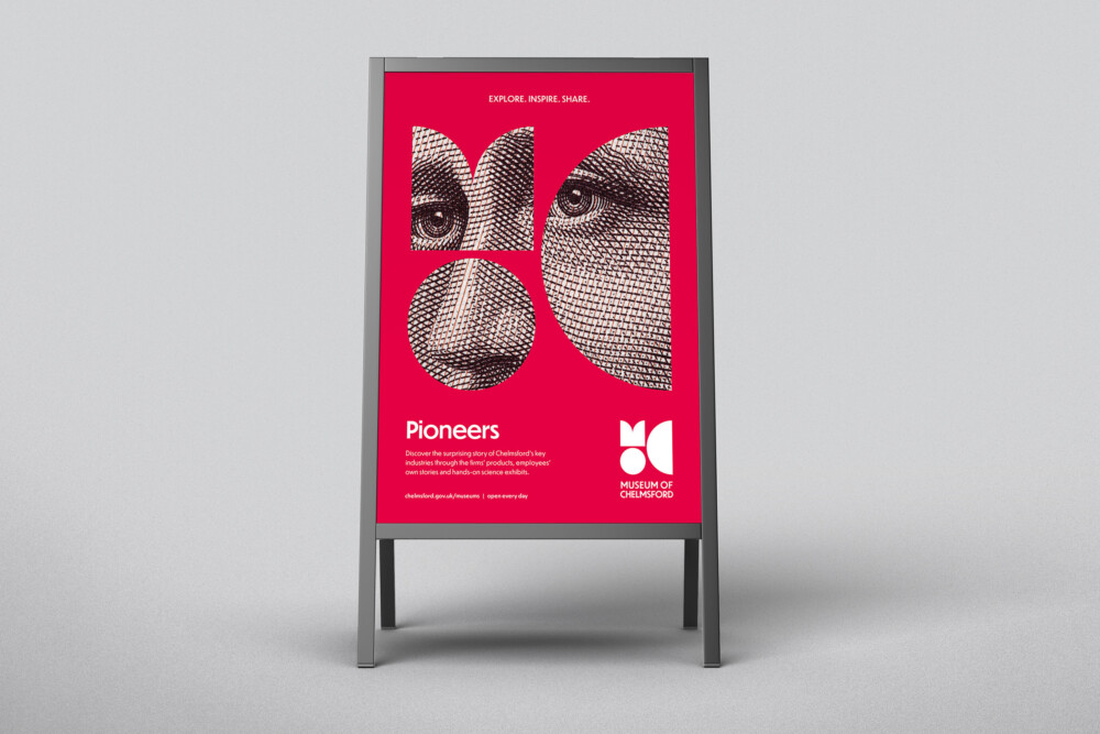 Museum of Chelmsford A-frame poster design