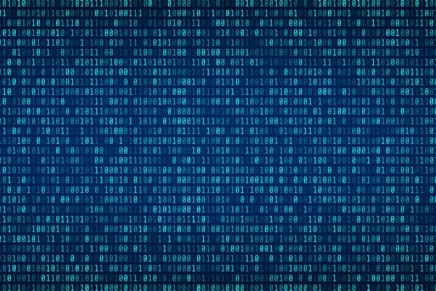 Data breach concept showing binary code and digital security