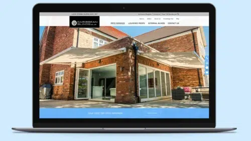 WordPress website design (Caribbean Blinds)