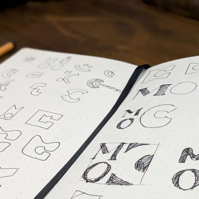 Museum of Chelmsford logo design workings